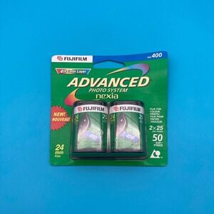 Vintage Fujifilm Nexia 400 APS Film 2-Pack (50 Exp) - Sealed / Expired 2007